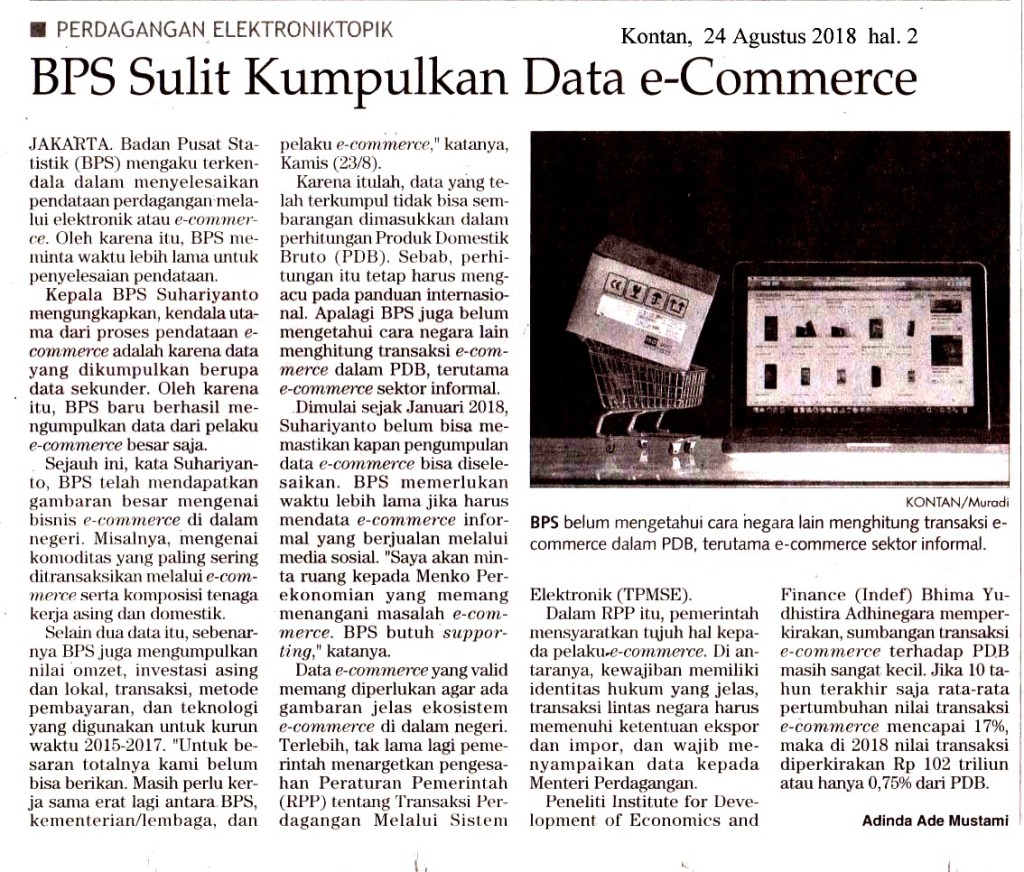 BPS Sulit Kumpulkan Data e-Commerce