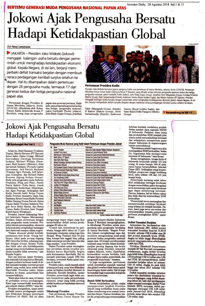 Jokowi Ajak Pengusaha Bersatu Hadapi Ketidakpastian Global copy