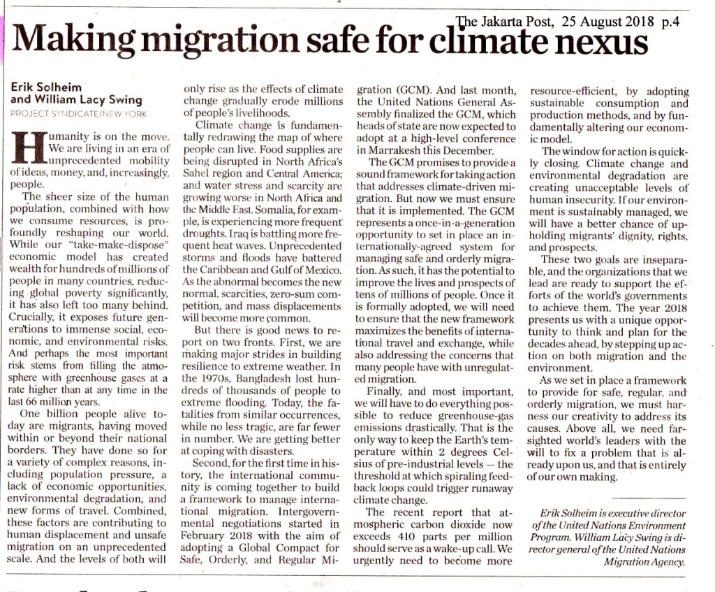 Making migration safe for climate nexus