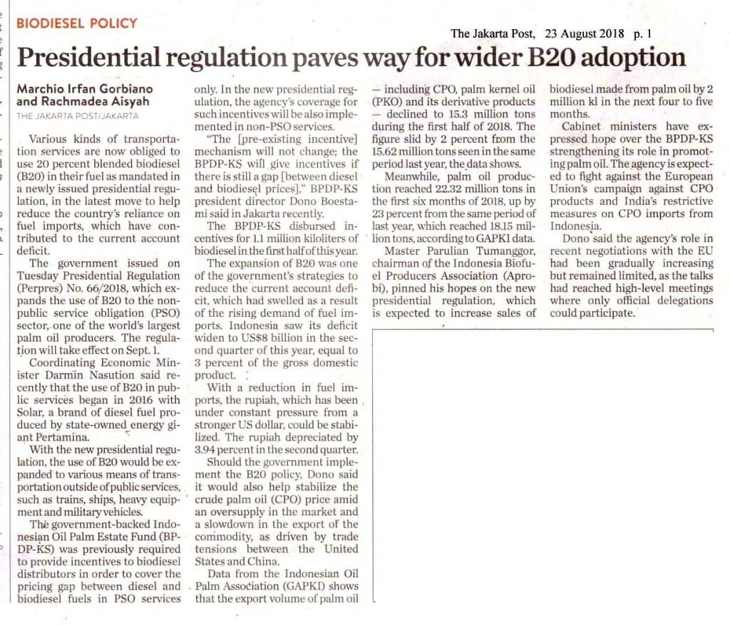 Presidential regulation paves way for wider B20 adoption