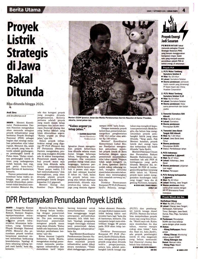 Proyek Listrik Strategis di Jawa Bali Ditunda copy