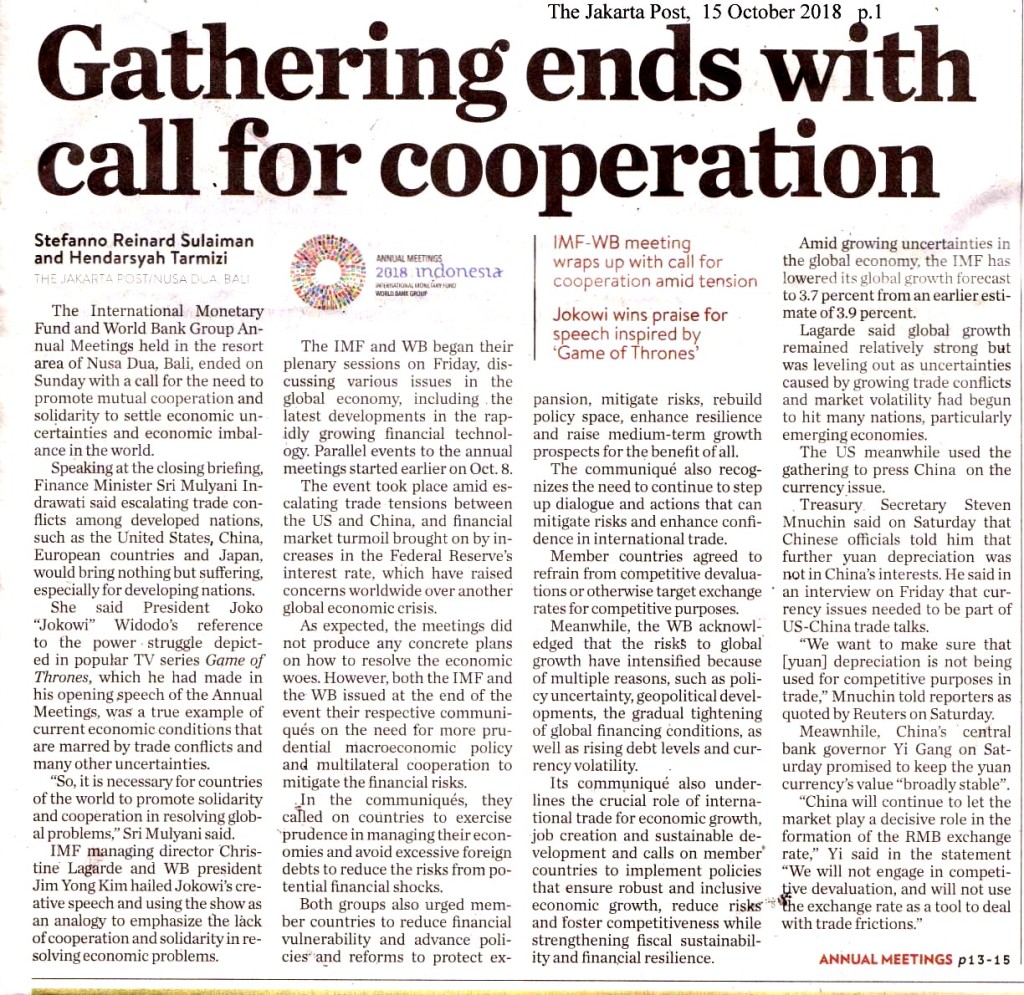 Gathering ends with call for cooperation