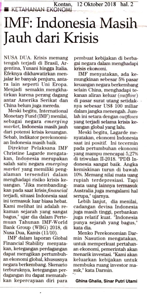 IMF__Indonesia Masih Jauh dari Krisis