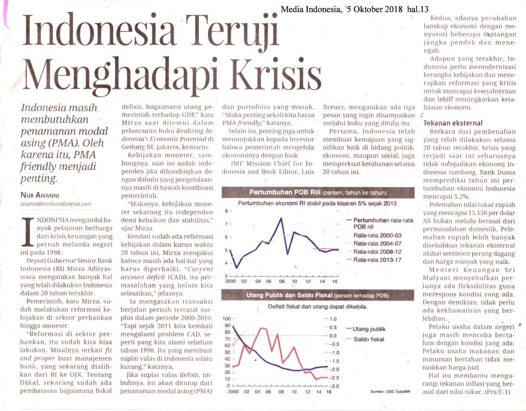 Indonesia Teruji Menghadapi Krisis