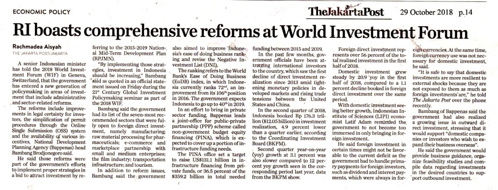 RI boasts comprehensive reforms at World Investment Forum copy